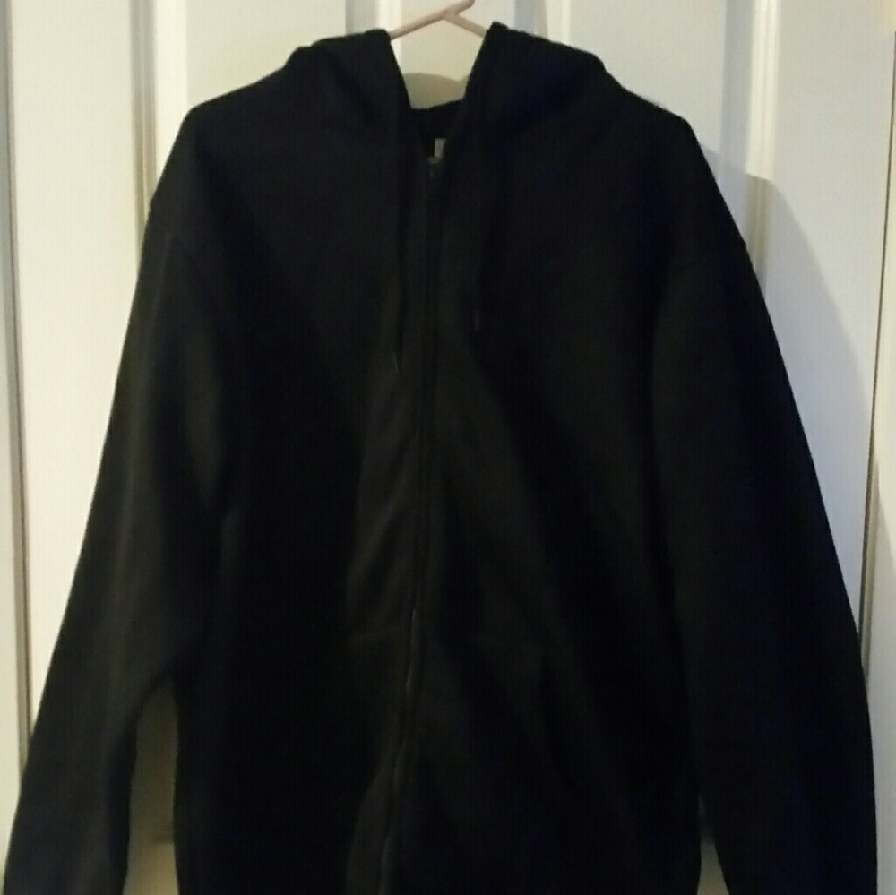 Mens Black Hoodie Jacket - 3XL